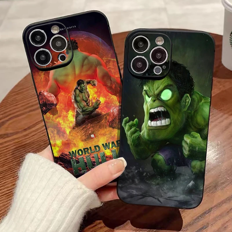 Marvel Avengers Hulk For iPhone 14 13 12 11 Pro Max 13 12 Mini X XR XS Max 6 6S 7 8 Plus Phone Case Full Protection Funda Coque