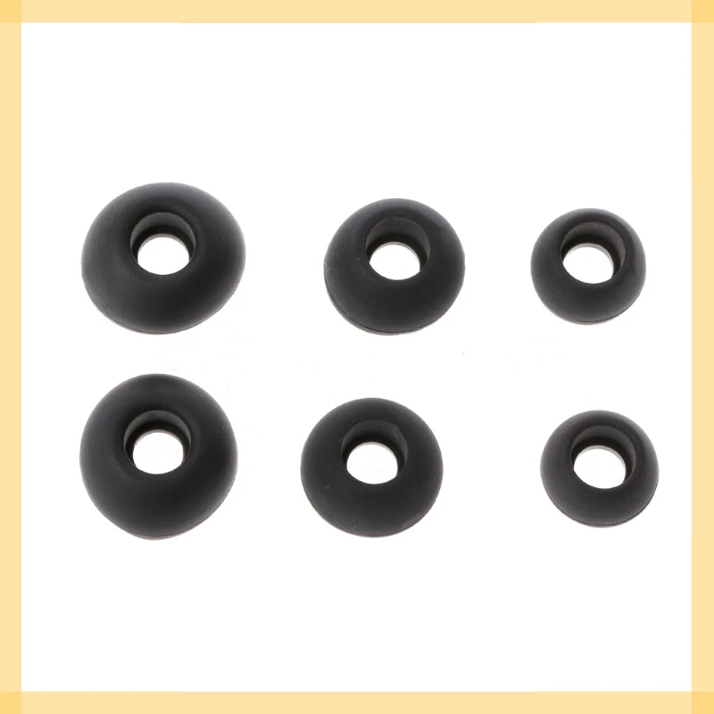 

Pairs(S/M/L) Soft Black Silicone Replacement Eartips Earbuds Cushions Ear pads Covers For Earphone Headphone Drop Shipping