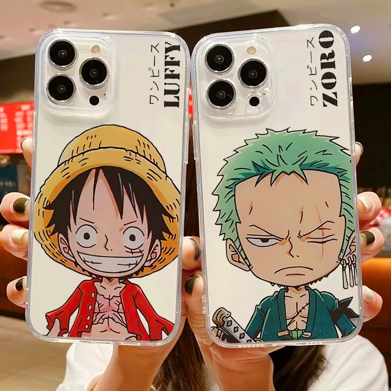 

ONE PIECE Phone Case For iPhone 11 12 Pro MAX 13 Pro 12 Mini 6 7 8 6S Plus X XR XS SE 2020 Funda Hot TPU Japan Anime Clear Cover
