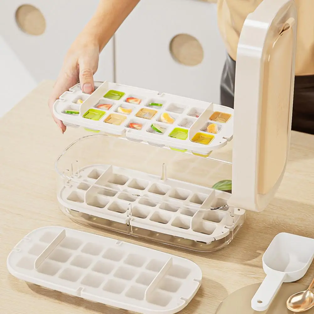 

Convenient Ice Cube Maker with Lid Easy to Demold Long-Lasting Ice Making Mold Kitchen Supplies