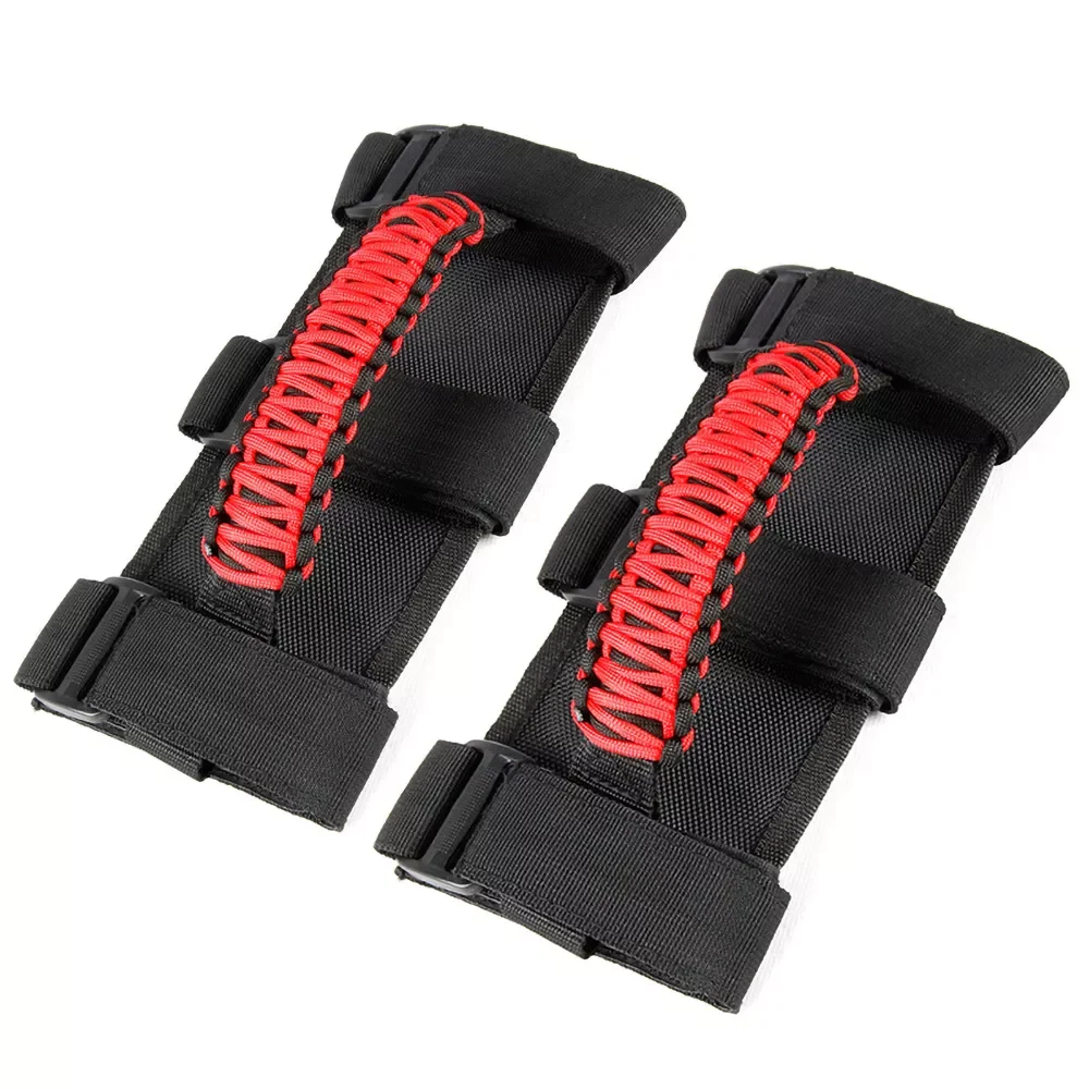 

2 PCS Car Roof Handle Rope Grab Handles Grip Handle Fit For 1955-2020 Jeep Wrangler CJ YJ TJ JK JL For 2020 Jeep Gladiator JT