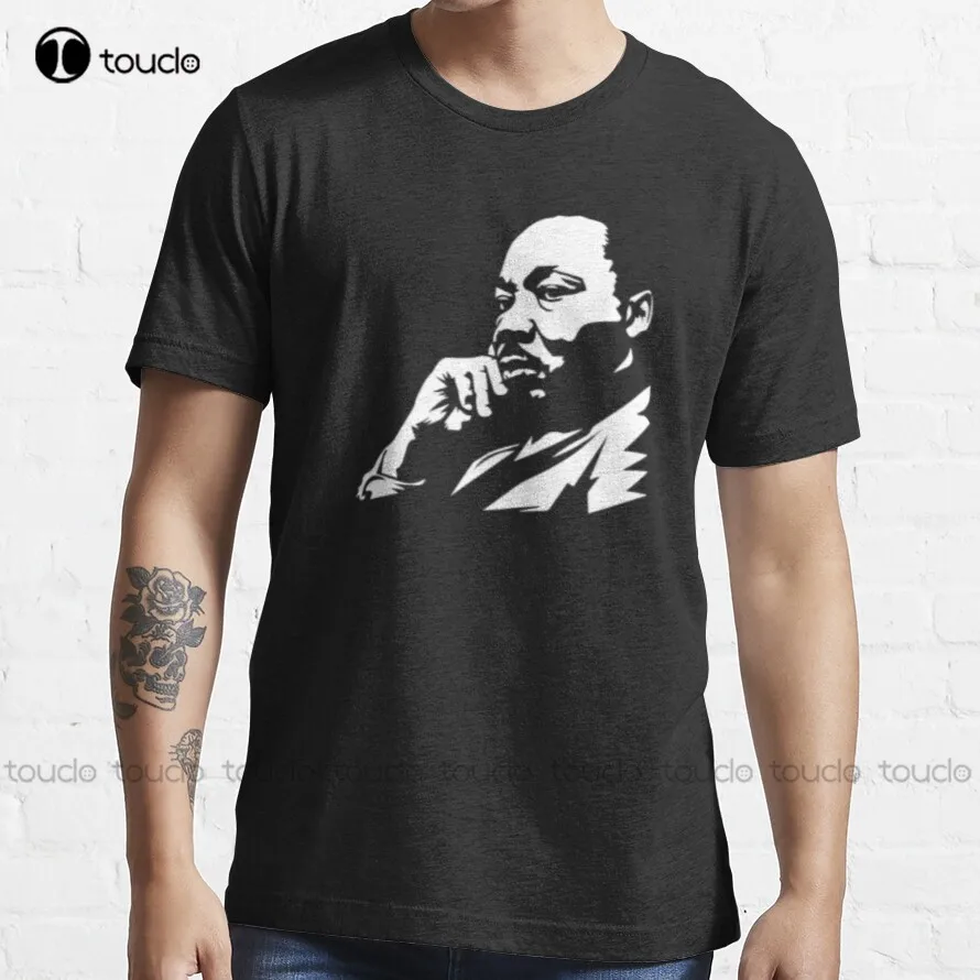 

Футболка Martin Luther King с портретом в подарок, трендовая футболка, Забавные футболки на заказ, футболки в стиле унисекс с цифровой печатью для по...