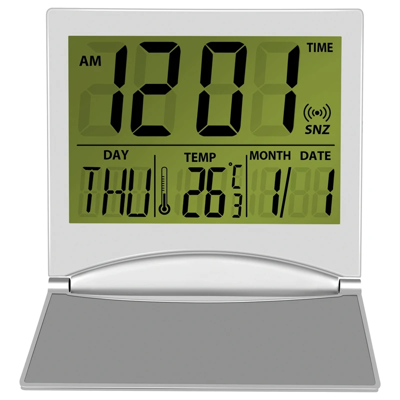 Digital Travel Alarm Clock Battery Operated Portable Large N