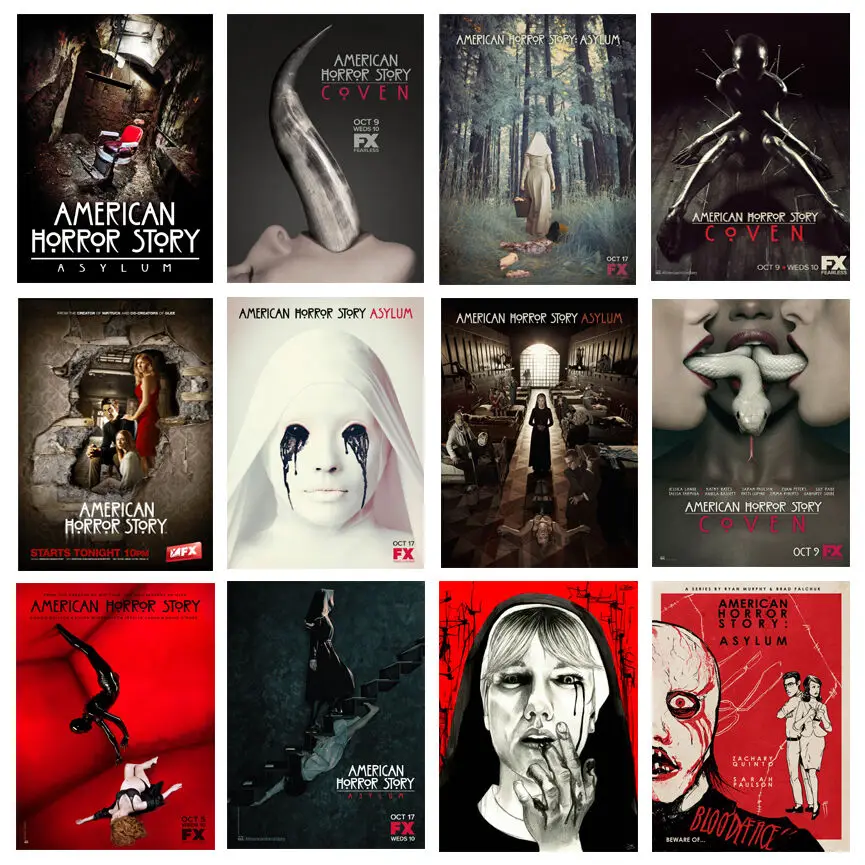 

American Horror Story Movie 2022 Art Picture Print Silk Poster Home Wall Decor