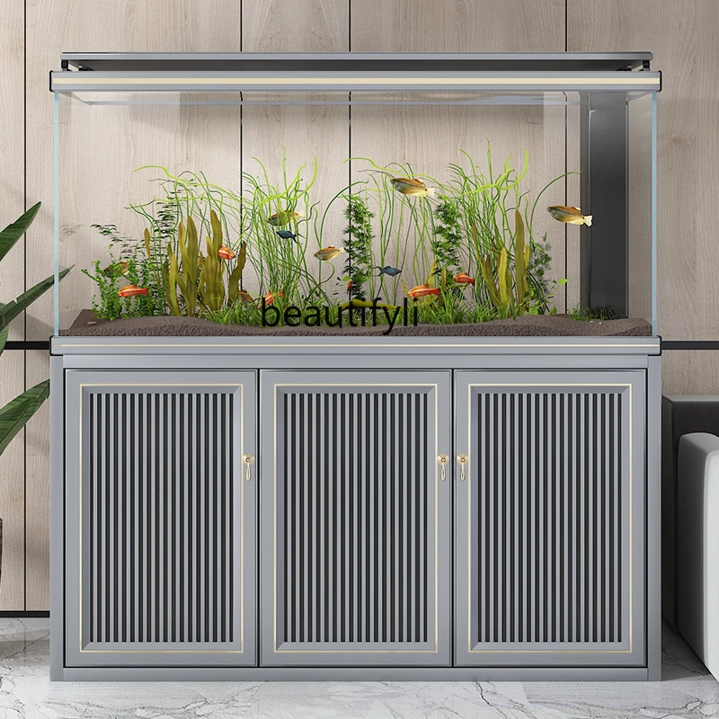 Ультра-белый стеклянный аквариум для гостиной интеллектуальный экологический