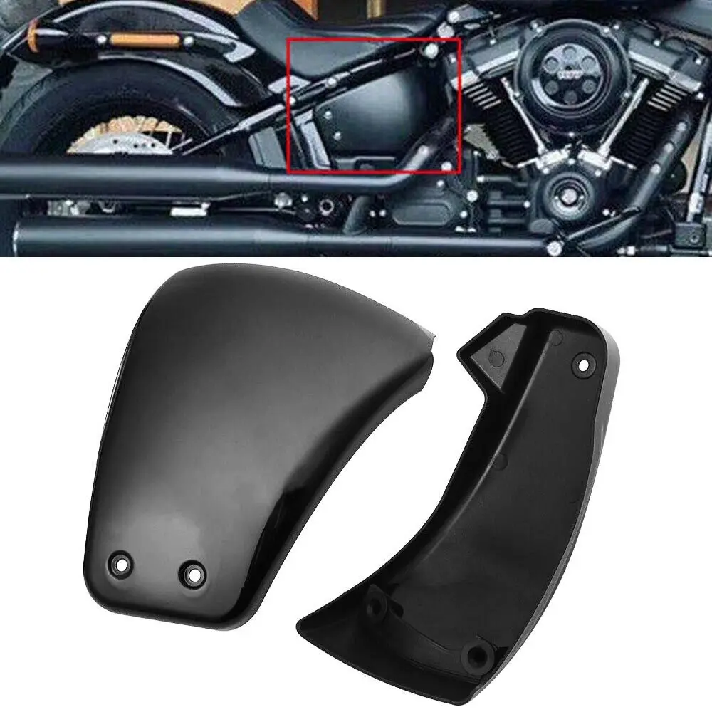 

Motorcycle Black Battery Side Covers Fairing For Harley M8 Softail Slim FLSL FLDE 107 FLHCS 114 2018-2021 2020 2019