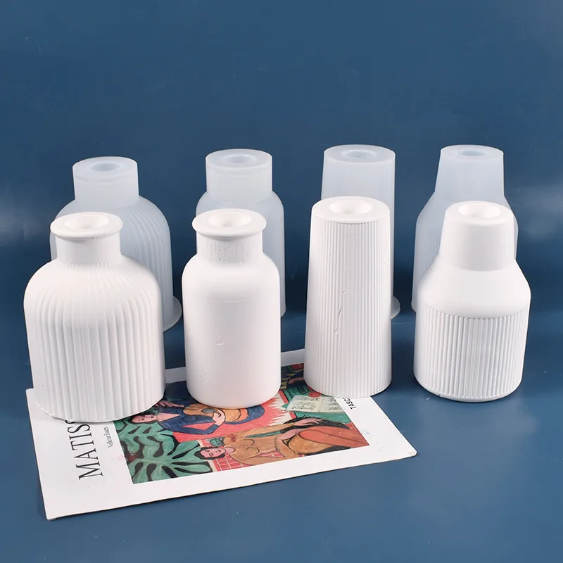 

DIY ваза силиконовая форма многоразовые трехмерные цветочный горшок штукатурка клей ручка для декорирования формы держатель изготовление ш...