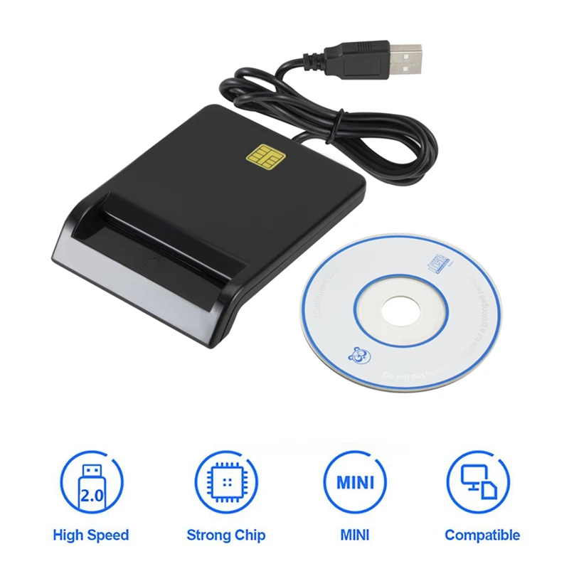 TABLLYUGE USB SIM Smart Card Reader For Bank Card IC/ID EMV SD TF MMC Card readers USB-CCID ISO 7816 for Windows 7 8 10 Linux