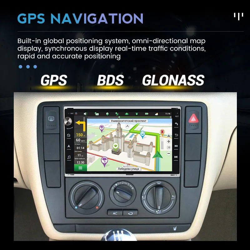 Автомобильная Мультимедийная система Carplay автомагнитола 7 дюймов Android 11 RDS 2 + 32 ГБ