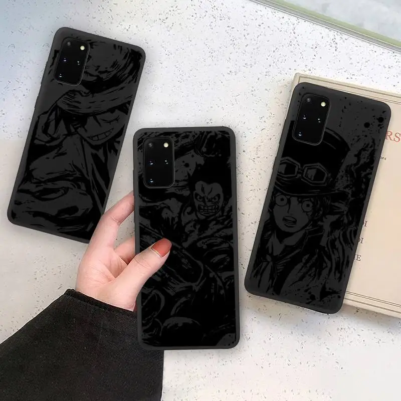 

One piece Black and white Art Sketch Phone Case For Samsung Galaxy Note20 ultra 7 8 9 10 Plus lite M21 M31S M30S M51 Soft Cover