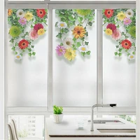 privacy windows film decorative sunflower stained glass window stickers no glue static cling frosted window film window tint