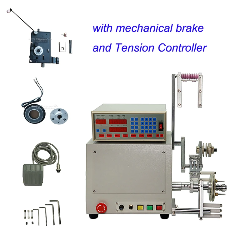 

LY 810 Automatic 0.03-1.2mm Winder Wire Coil Winding Machine with Mechanical Brake and Damping Tensioner Tension Controller