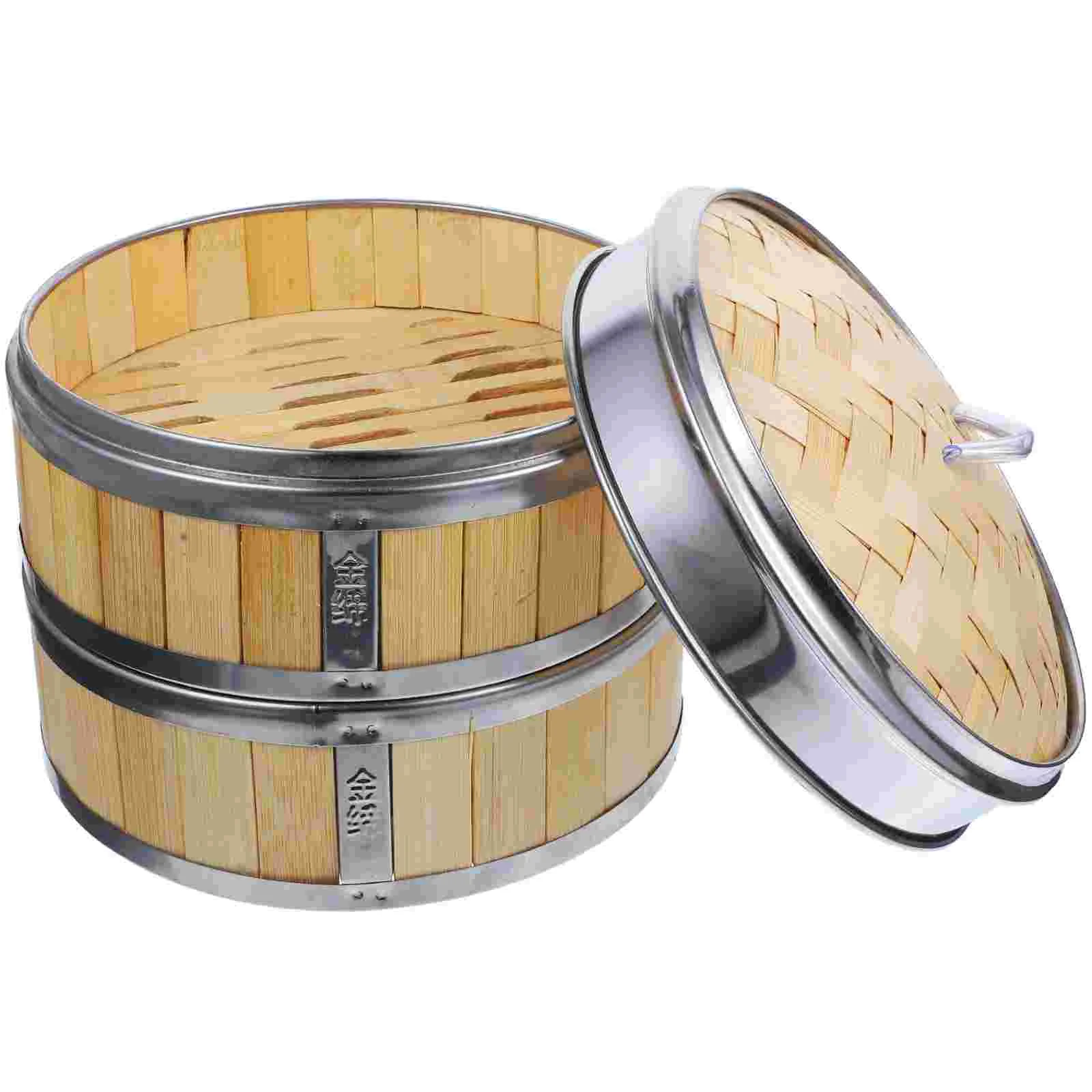 

Bao Steamer Basket Bamboo Steamed Bun Cooking Practical Stainless Steel Pot