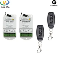 433mhz universal wireless remote control switch ac 110v 220v 10a 2ch relay receiver transmitter lightgarage controller gate led