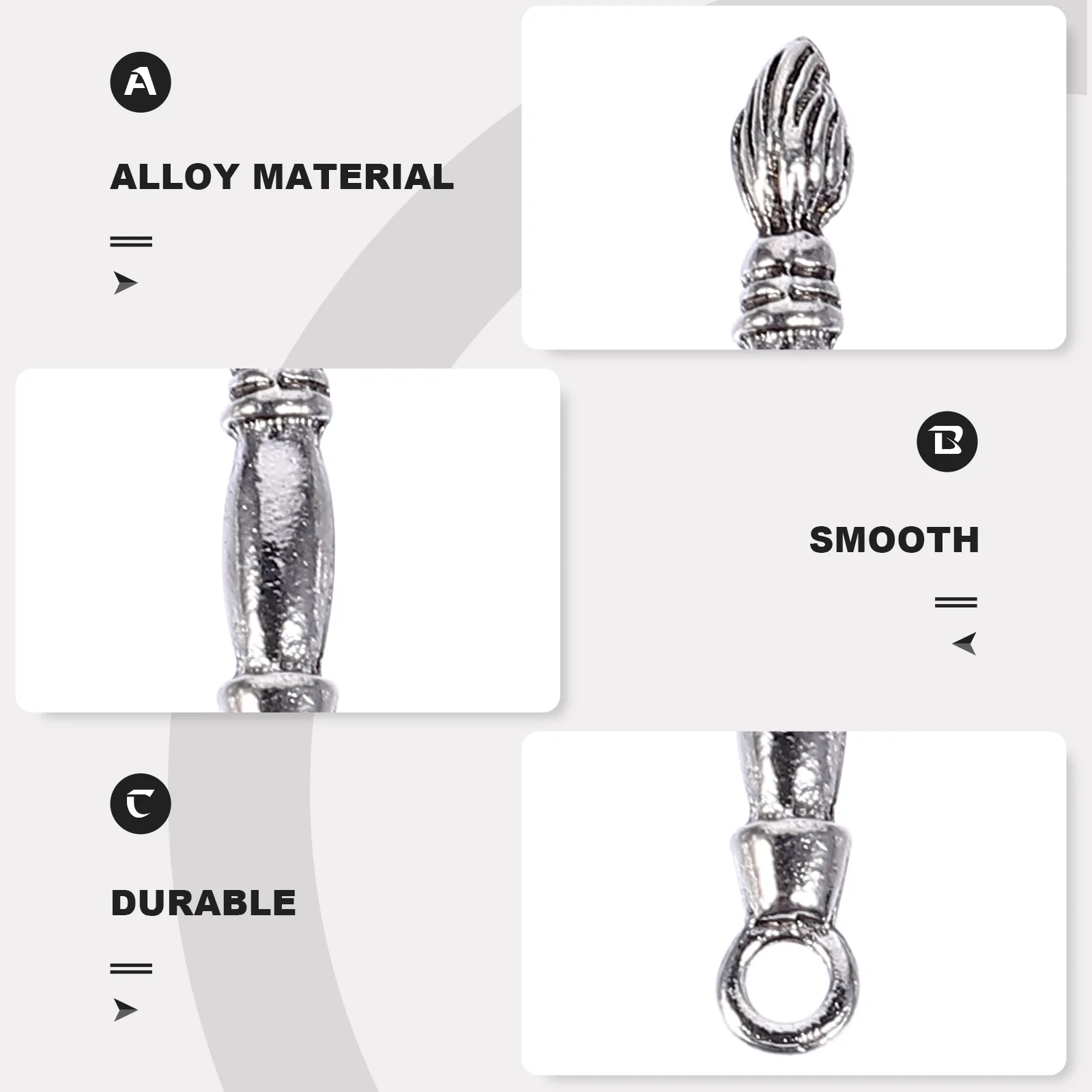 200 Pcs Bracelet Pendant Clasp Necklace Jewelry Making Material Alloy DIY Pendants Charm Miss Keychain