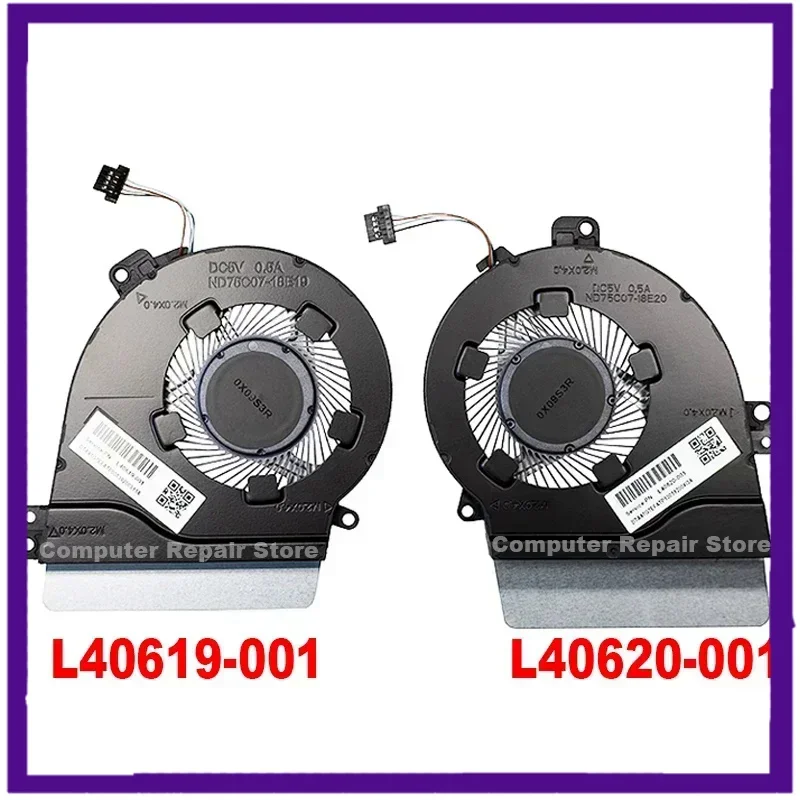 L40619-001 L40620-001 Для HP 15-CS TPN-Q208 Вентилятор охлаждения процессора и графического
