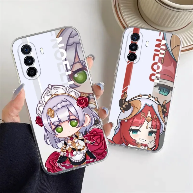 

Чехол для телефона Genshin Impact Noelle для Huawei P30 P50 P40Pro Plus Psmarts Mate 40 30 Y8 Y7 Honor60 50 Play4TPro Lite Coque