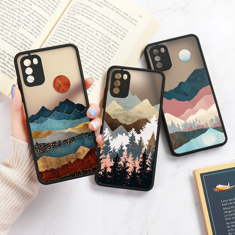 

Poco X3 Pro Case For Xiaomi 11T Mi 11 Lite 10T Pro Funda Lens Protection Poco F3 X3 NFC M3 M4 Case Mi 11i 10 Lite Coque Scenery