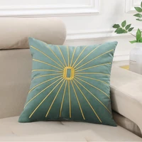 modern light luxury cushion cover 45x45cm embroidered geometric luxury velvet cushion cover sofa home decor