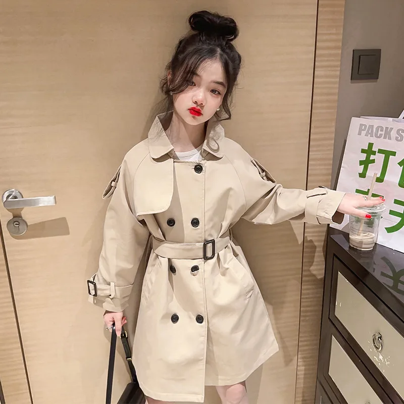 

Girls Jackets Coat Windbreak Outwear Cotton 2023 Princess Spring Autumn Poncho Toddler Kids Windproof Children's Clothing