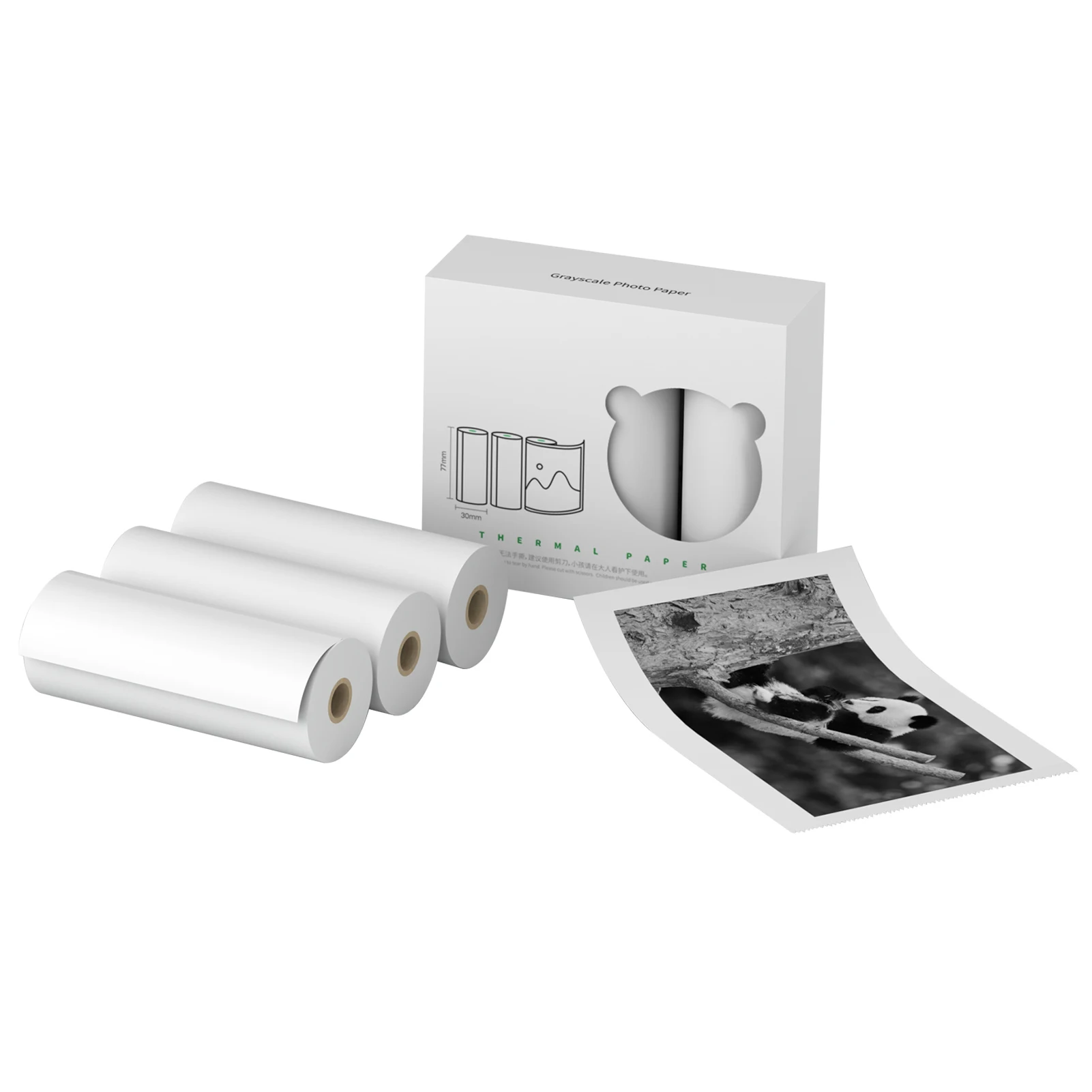 

3 рулона, фотобумага формата серого и высокого разрешения, 77x30 мм, термобумажные рулоны без клея, не содержат БФА, водонепроницаемые, маслост...