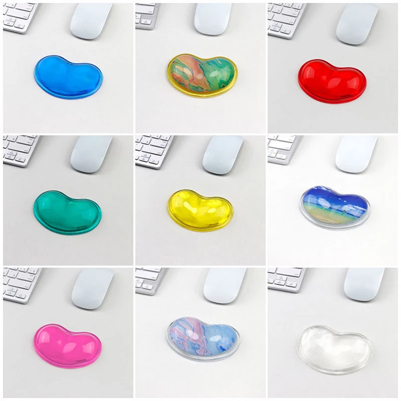 

1PC Wavy Comfort Gel Computer Mouse Hand Wrist Rests Support Cushion Pad Fashion Silicone Heart-shaped Wrist Pad