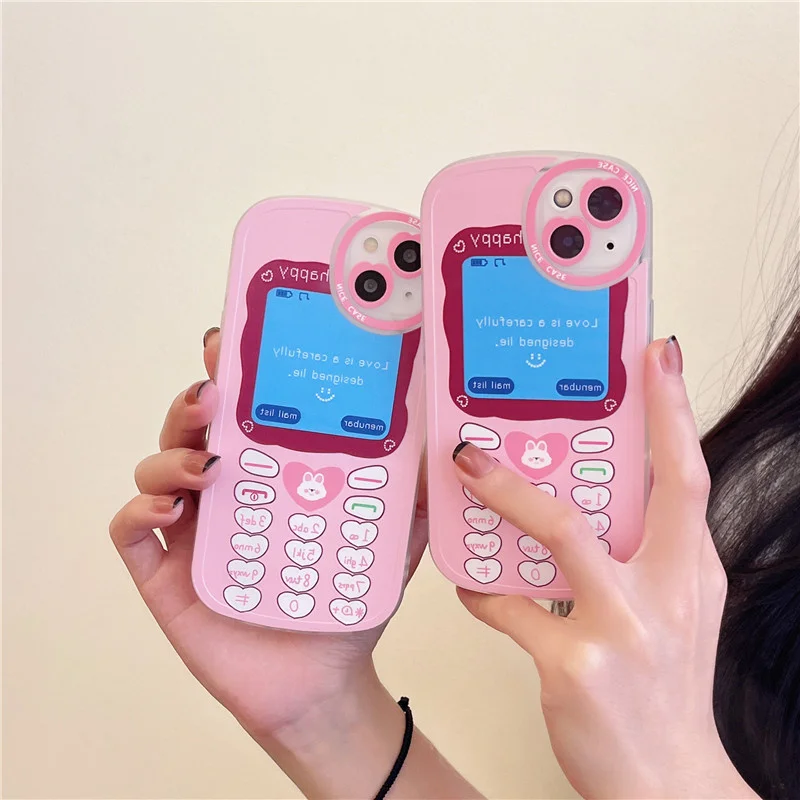 

Cute Lens Protection Little Smart Phone Case For Iphone 13 Mini 12 Pro 11 X XR XS Max 8 7 6S 6 Plus SE2020 Matte Soft Back Cover