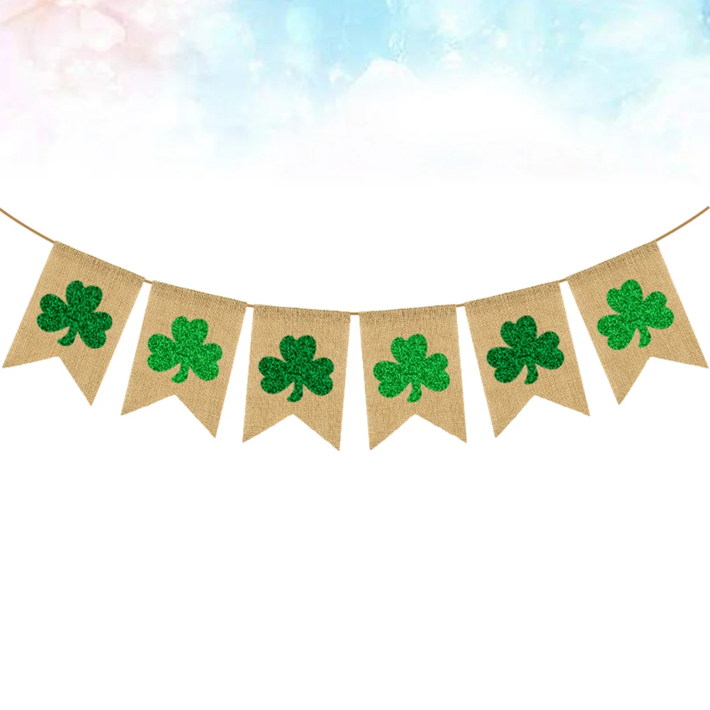 

Блестящая ежедневная Праздничная декоративная льняная гирлянда-баннер