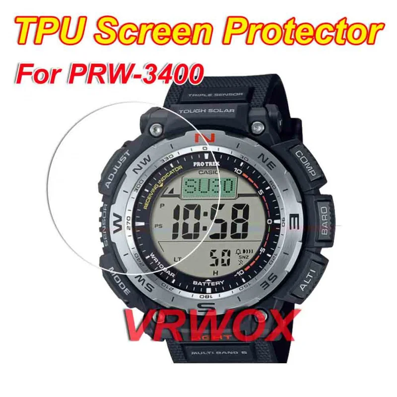 

3Pcs Protector For PRW-400 PRW-51 PRW-61 PRW-2500 3500 PRW-7000 PRW-30 PRT-B50 B70 TPU Nano Screen Protector For Casio Protrek
