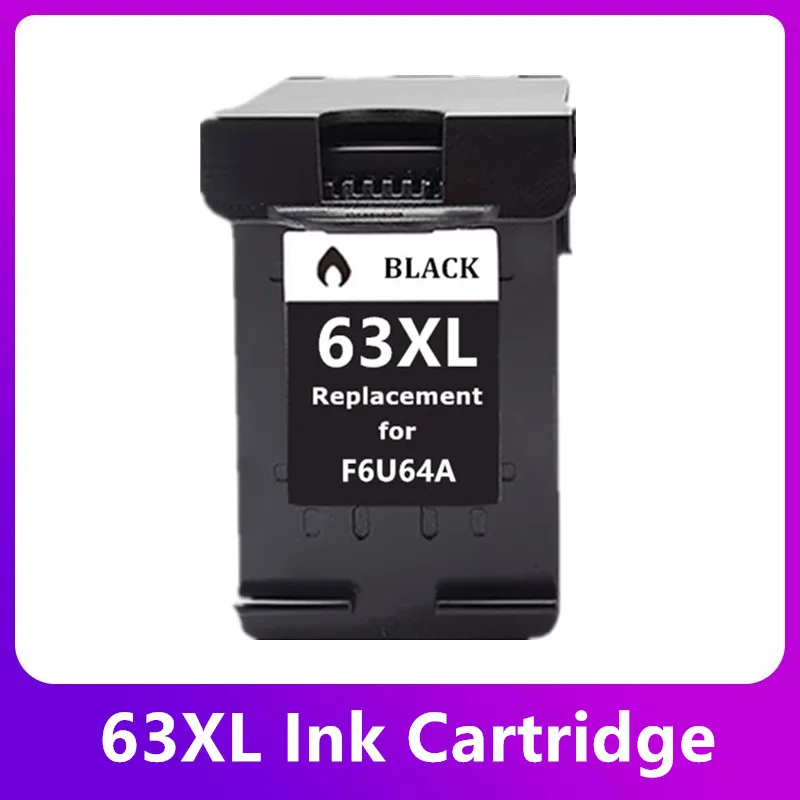 

Re-Manufactured 63XL Replacement for HP 63 XL Ink Cartridge for HP63 Deskjet 1110 1111 1112 2130 2131 2132 Printer