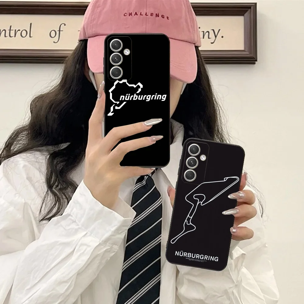 Luxury Nurburgring Sport Racing track Phone Case For Samsung Galaxy A20 A21s A22 A31 A32 A52 A53 A72 73 A80 A91Soft Black Cover