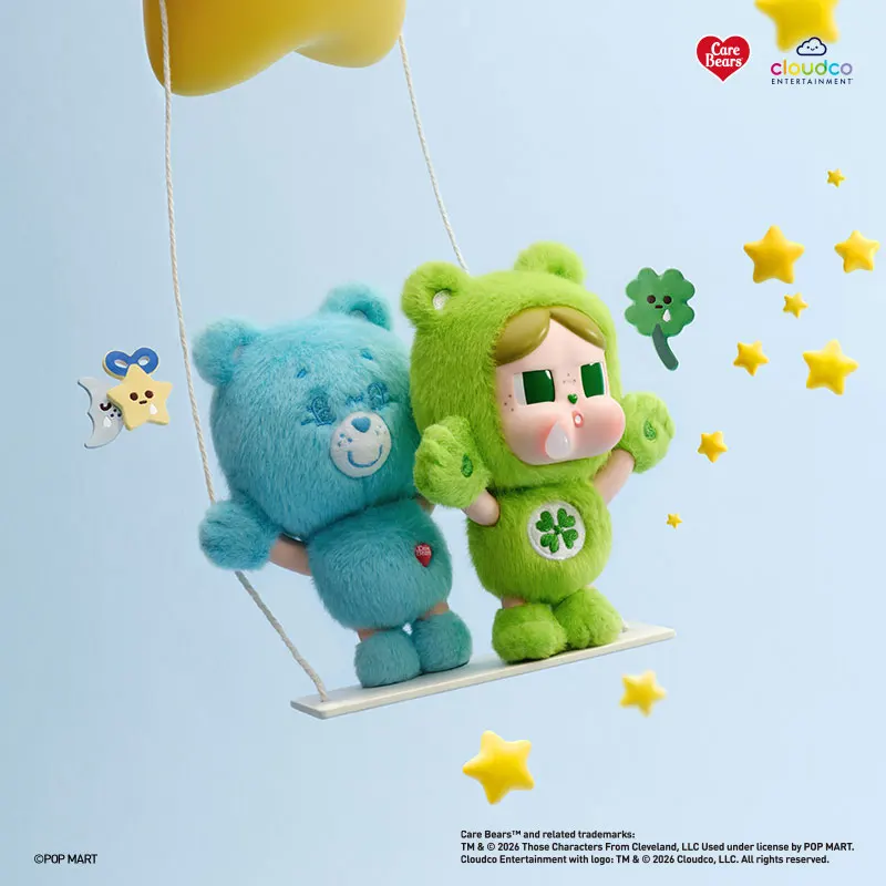 Фото Новинка 2026 года: Оригинальная серия POP MART Crybaby X Care Bears. Слепые коробки с виниловыми плюшевыми подвесками-украшениями. Загадочные коробки-сюрпризы. Подарки на день рождения. №5