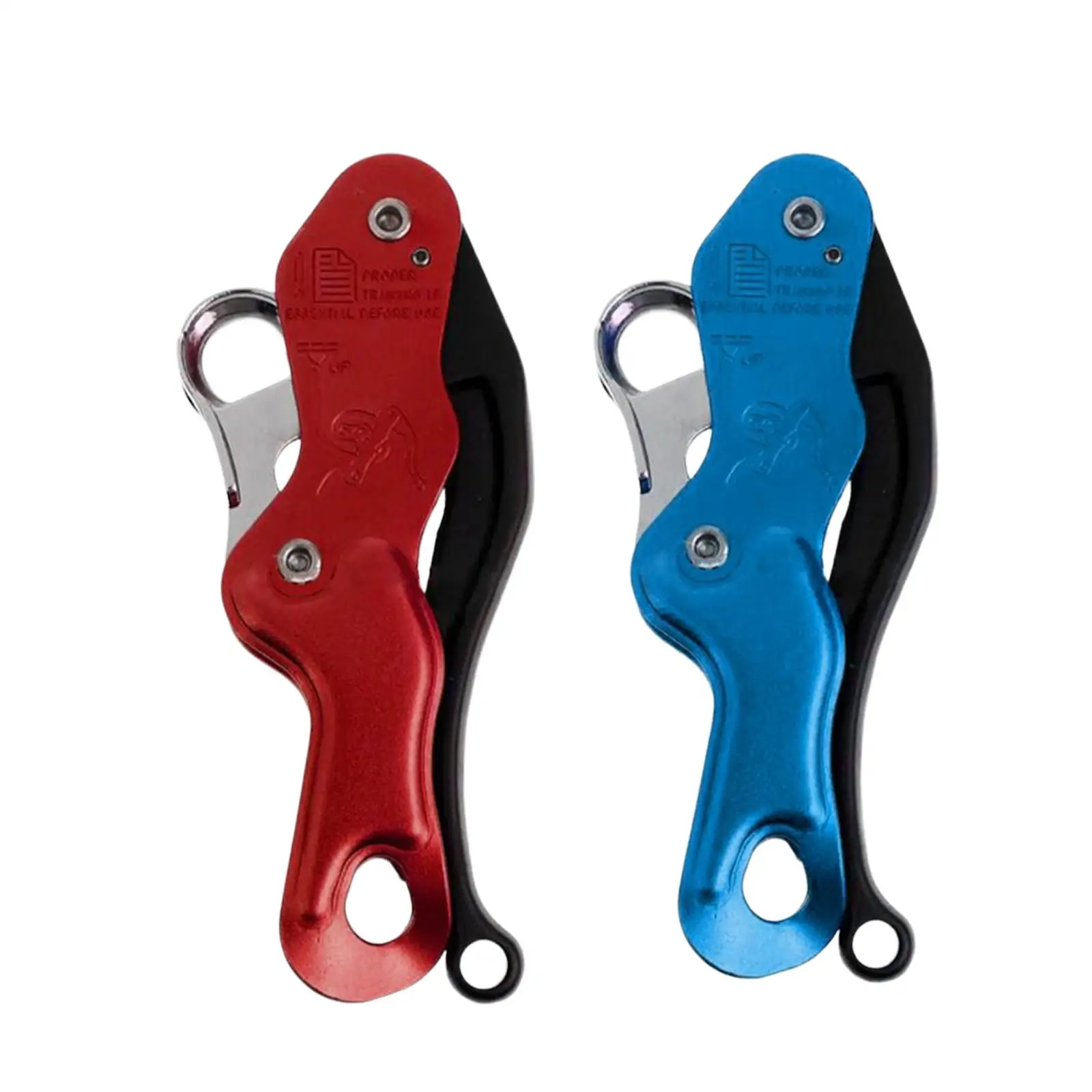 

Stop Descender, Self Locking Self Braking Belay Devices Rappelling Gear High Strength Hand Operated for Outdoor Climbing