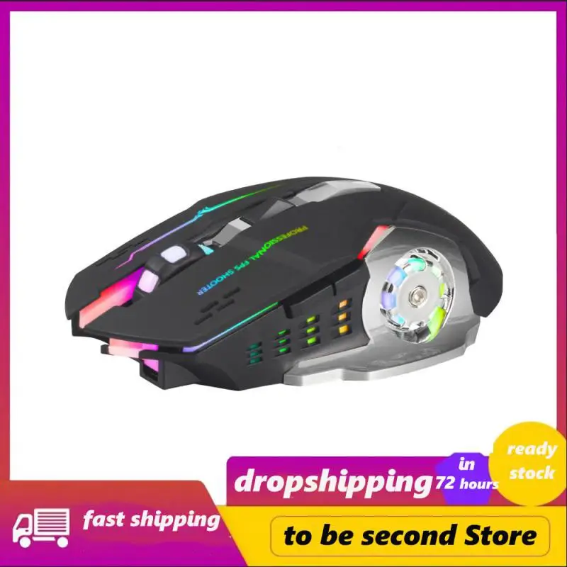 

Rechargeable Or Battery Remote Mouse Ergonomic Design Relieves Hand Fatigue Mouse Color Luminescence Office Mouse