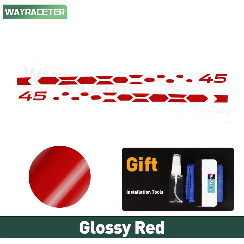 

Наклейка на дверь с боковыми полосками и юбку, 2 шт., наклейка для Volkswagen Golf 8 2020 R Line VW MK8 2021 2022 2023 2024