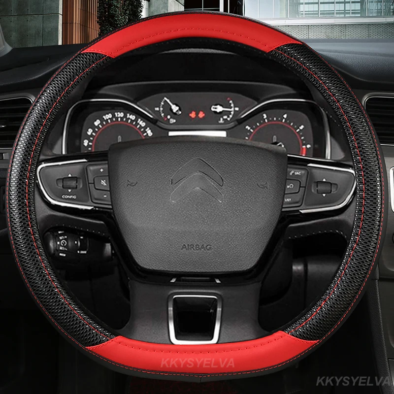 

Чехол на руль D-образной формы для Citroen C3-XR New Elysee C4 Sega 2014 - 2021 Spacetourer Picasso DS3 DS5 C3 II III 2009 - 2021