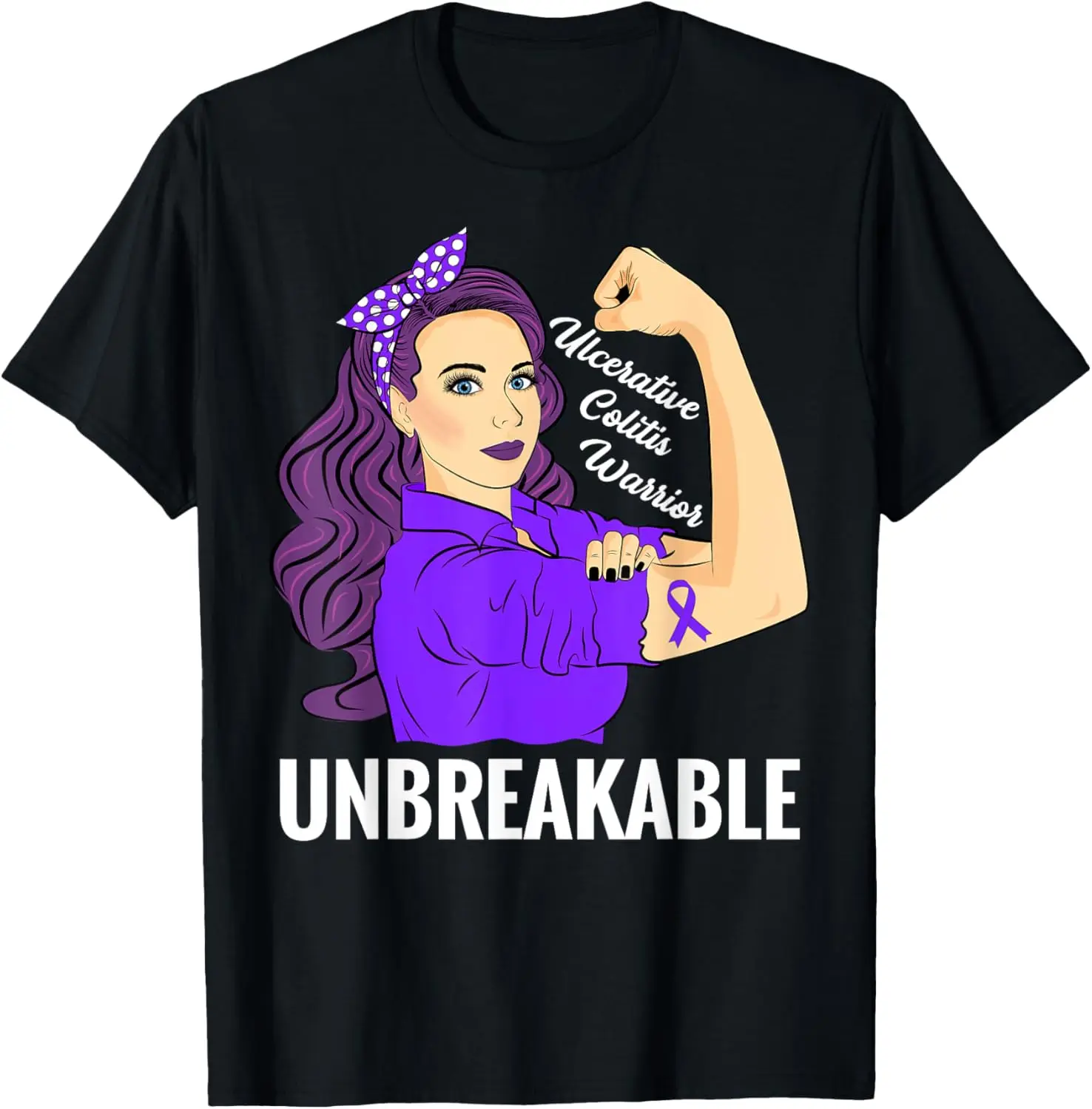 Небьющаяся футболка Ульцеративный воин колесит с информацией о ИБД