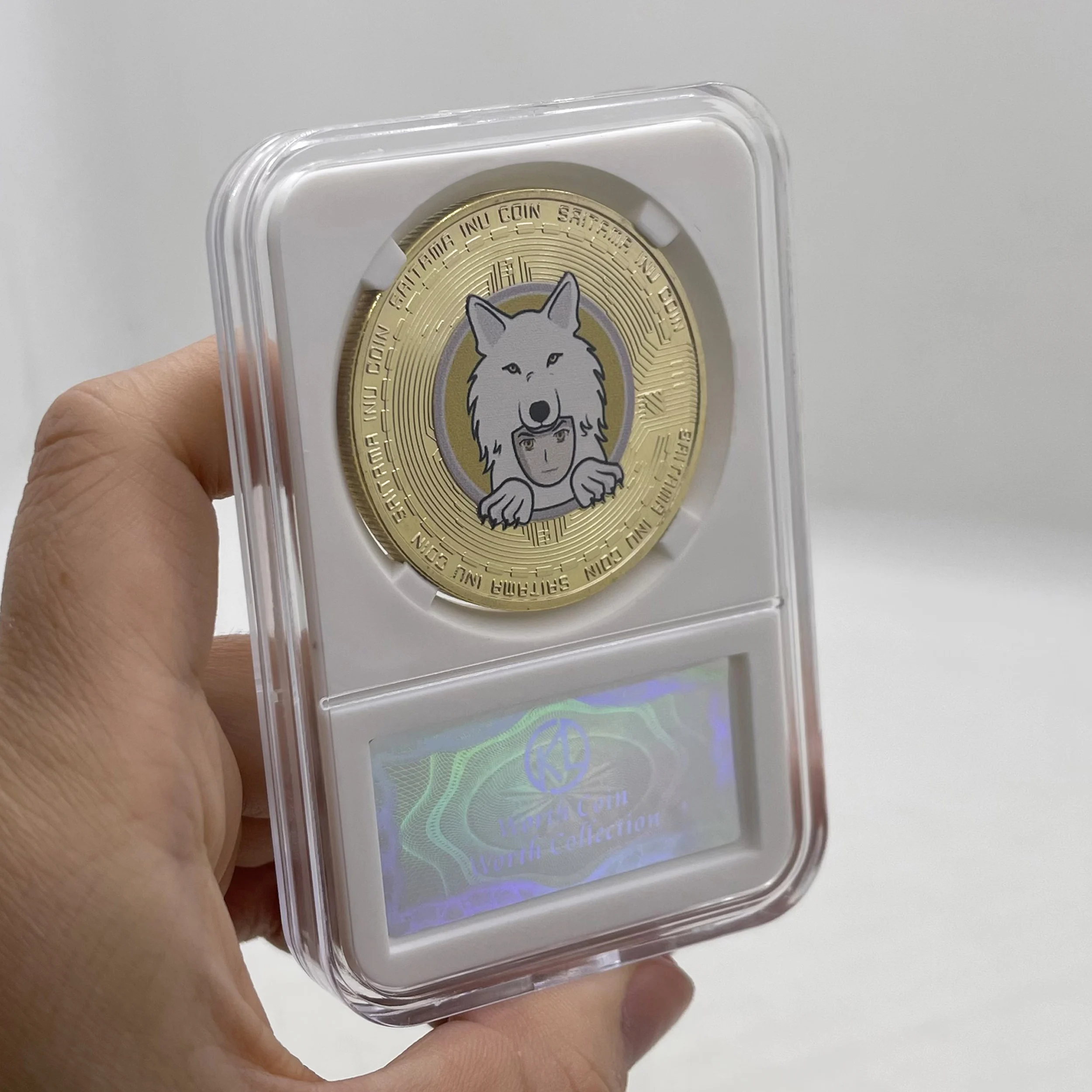 

CO63 2022 Saitama INU coin Saitama Crypto Digital Money Gold Coin Saitama-Wolfpack Cryptocurrency Coin for collection and gifts