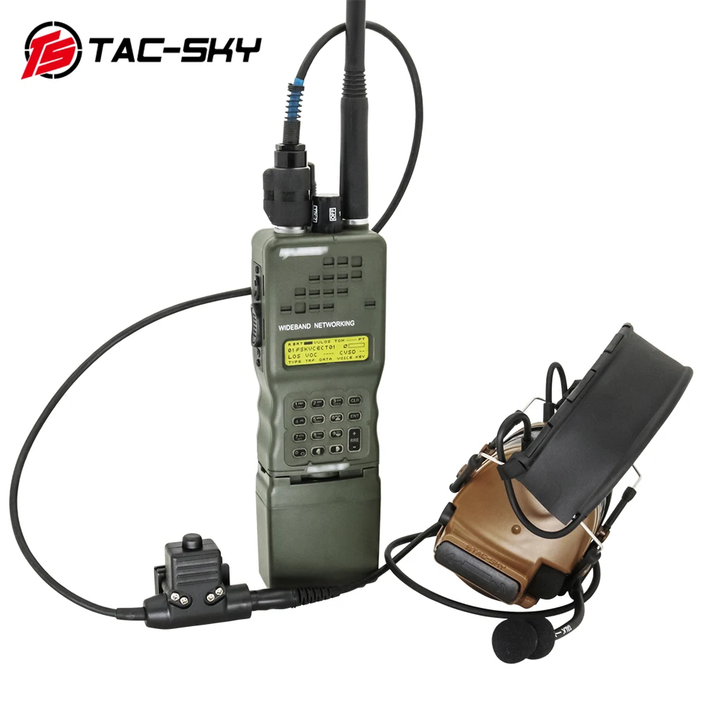 TAC-SKY AN/PRC 148 152 PTT Adapter 6 Pin Black Head U94 PTT Walkie Talkie Compatible with TAC-SKY /Z-TAC /Z-Tactical Headphones