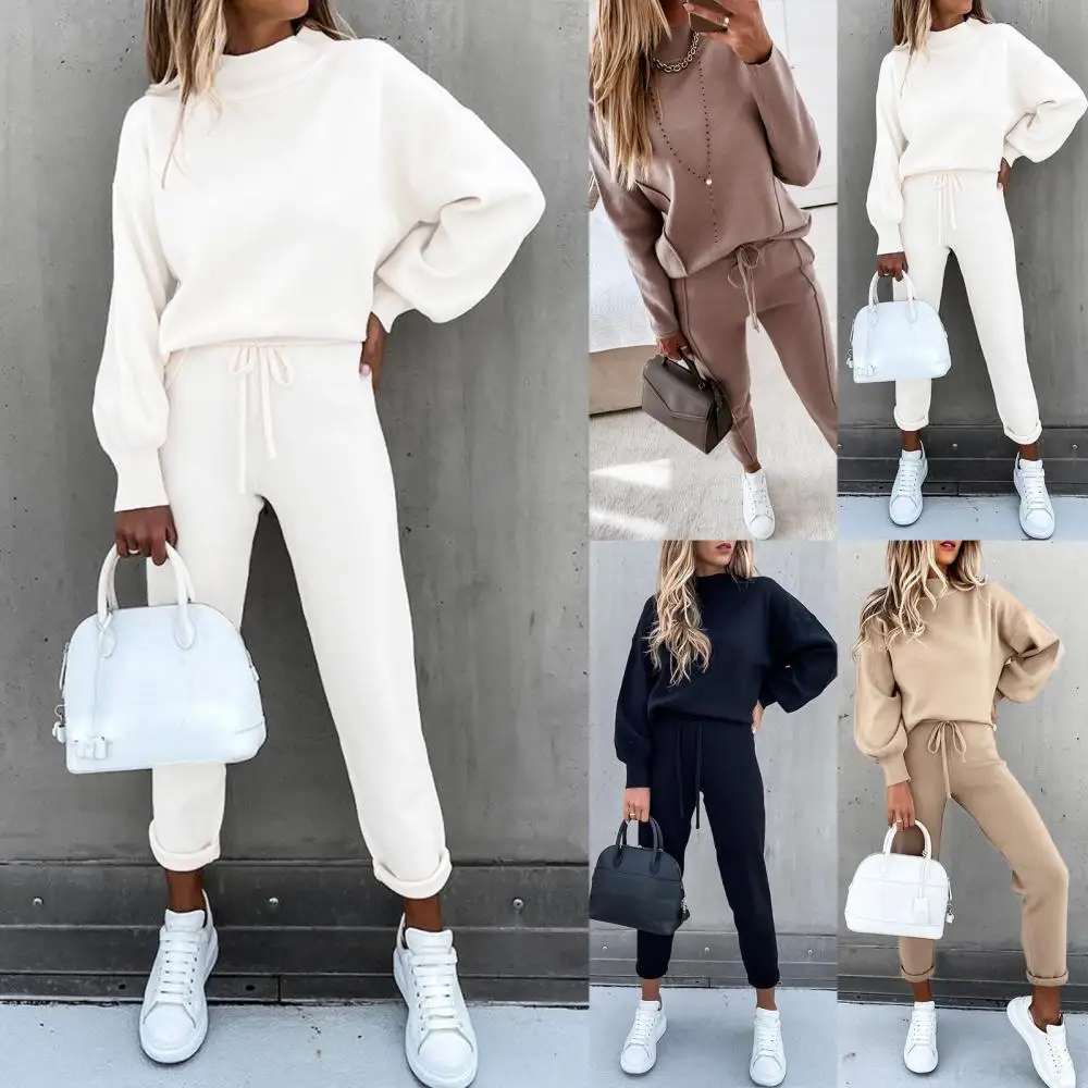 

Women Autumn Long Sleeve Pullover Sweatshirt Pants Sportswear Set Tracksuit
