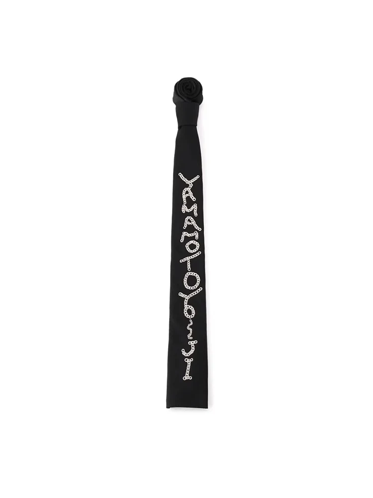

Y3 Embroidery Yohji Tie Clothing Accessory Unisex Dark Style Yohji Yamamoto Tie For Man Y-3 Yohji Ties For Womens