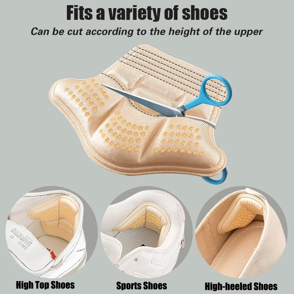 Sport Shoe Stickers Heel Pads for Sneakers Women Men Feet Heel Pain Relief Protector Cushion Pads for Reduce Shoes Size Liner
