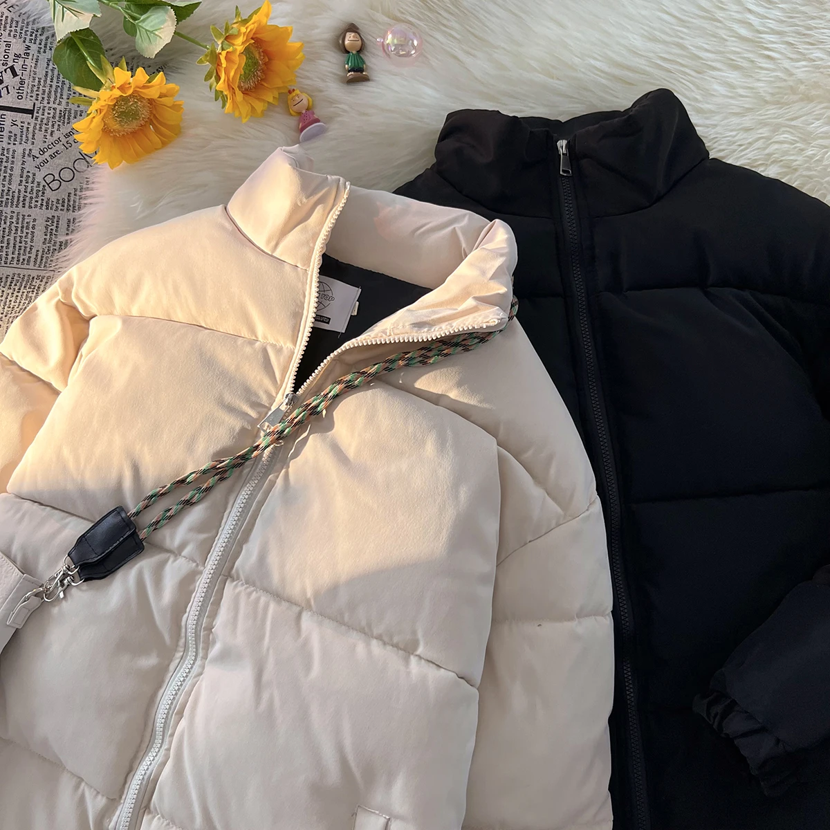 Mens Winter Jackets Coat Thick Warm Cotton Padded Parkas Windproof 2023 Outwear