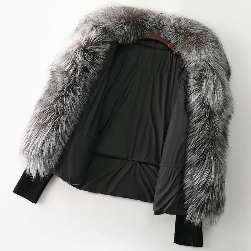 Luxury Real Fox Fur Coats Woman 2022 Winter Long Sleeve Top Star Trend Women Down jacket High Quality Free shipping