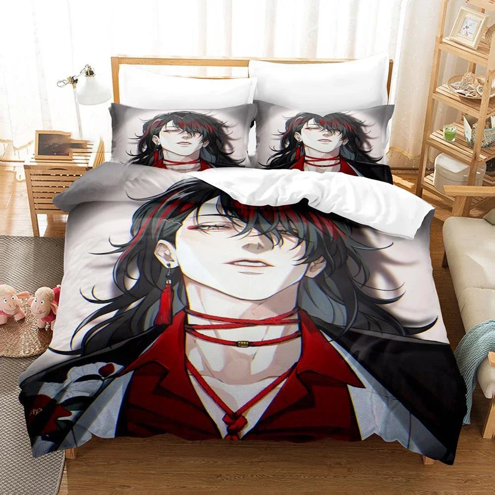 Hololive Vox Akuma Bedding Set Duvet Cover Bedroom Comforter Covers Single Twin King ​Size Quilt Home Textile 2/3PCS