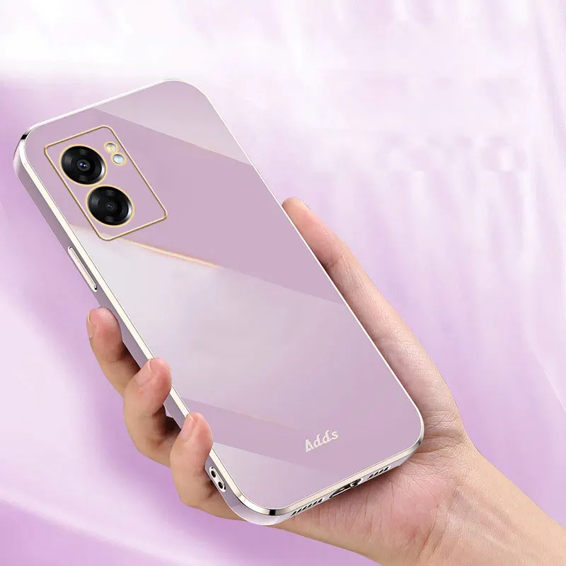 Фото Чехол с квадратной рамкой для OPPO A77 5G, чехол с золотым покрытием oppp A77, чехол для s A77 5G, чехол для A 77 A77 A57 №4