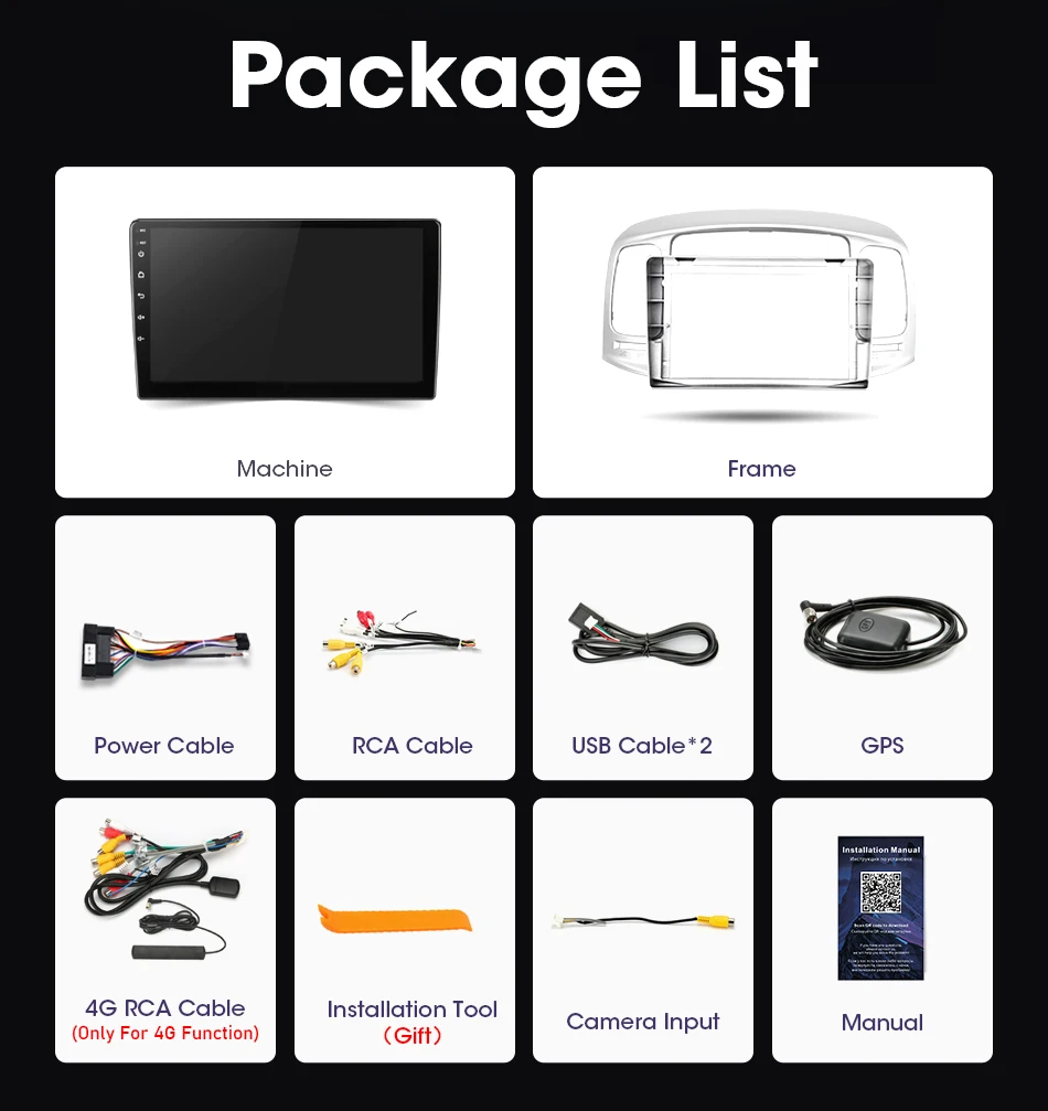 Автомобильный Мультимедийный Плеер Android 12 Двойной Din GPS 4G WIFI