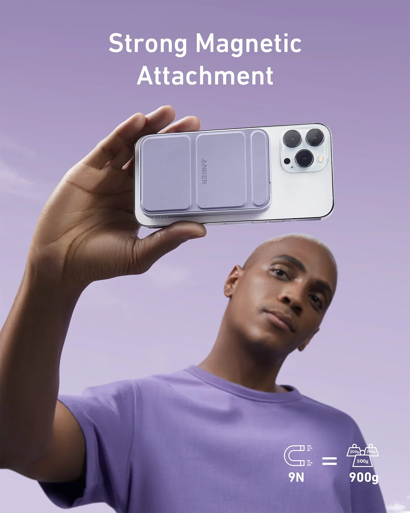 Anker 622 оригинальный внешний аккумулятор MagGo 5000 мАч Магнитная Беспроводная батарея