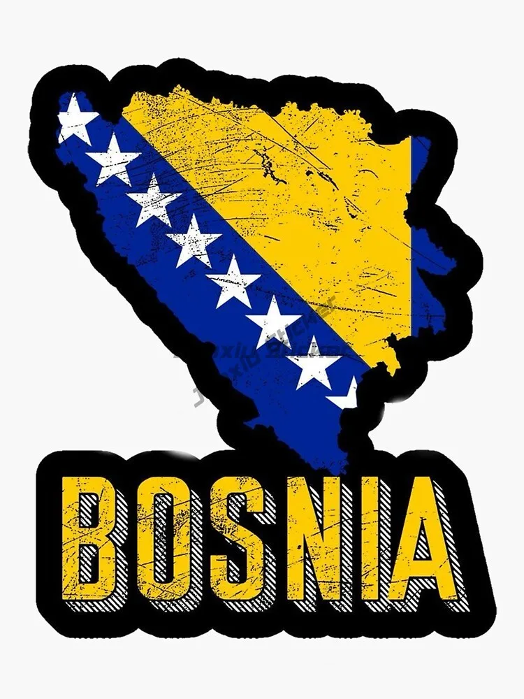 BIH Этикетка с флагом Боснии и Герцеговины наклейка на бампер автомобиля