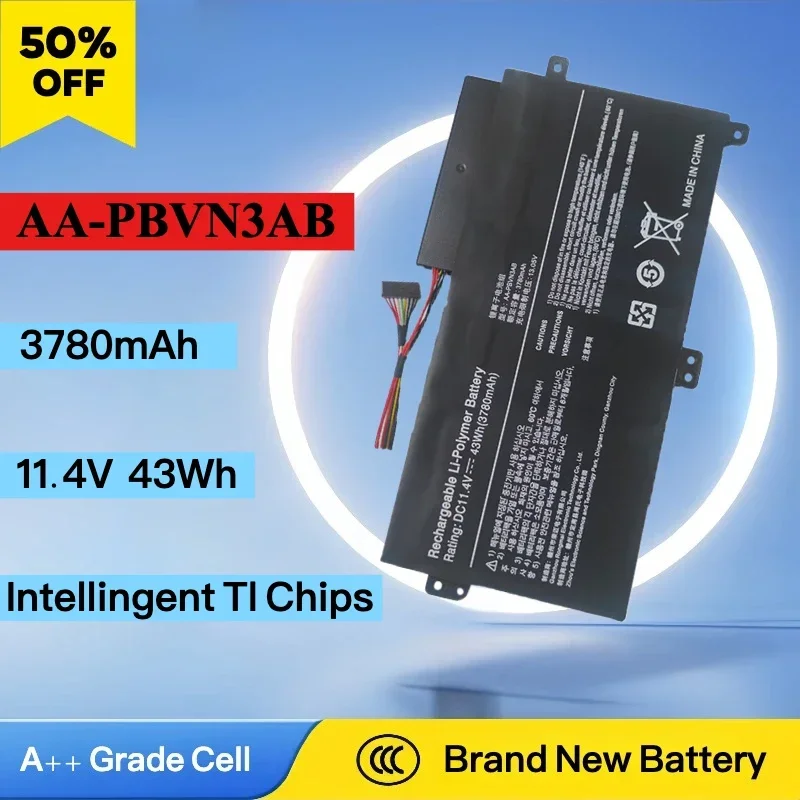 Фото Новый аккумулятор AA-PBVN3AB для ноутбука Samsung NP370R4E NP370R5E NP370R5V NP450R4E NP450R5E NP450R4V NP450R5V NP470R5E NP510R5E 43 Втч №1
